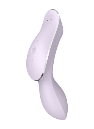 2 en 1 Vibromasseur et stimulateur de clitoris USB violet Curvy Trinity 2 Satisfyer - CC597788